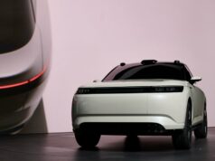 CES 2026: Sonys AFEELA 1 EV está de volta e pronto para a estrada Dentro de um SHM AFEELA 1 com o painel exibindo a visão LiDAR do carro.