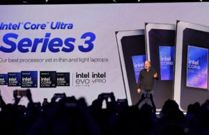 CES 2026: os novos chips da Intel estão chegando para seus dispositivos portáteis para jogos Intel Core Ultra Série 3 no palco da CES 2026