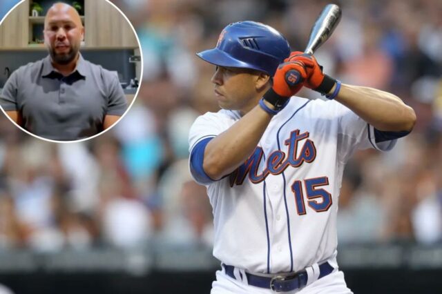 Carlos Beltran nº 15 do New York Mets na rebatida contra o New York Yankees no Citi Field em 1º de julho de 2011 
