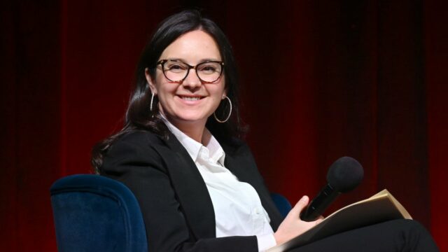 Bari Weiss em um evento do clube do livro em 19 de novembro de 2024 na cidade de Nova York (Noam Galai/Getty Images for The Free Press)