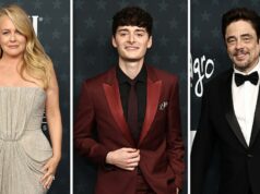 Celebridades chegando para o Critics Choice Awards 2026 Paul-W.-Downs-e-Megan-Stalter-shutterstock-1