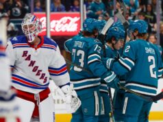 Celebrini brilha quando Sharks vence Rangers e entra em parte importante do cronograma Celebrini brilha quando Sharks vence Rangers e entra em parte importante do cronograma