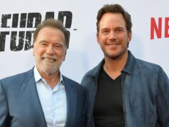Chris Pratt diz que ‘não tem certeza do que fazer’ com o ‘enorme’ presente de Natal que o sogro Arnold Schwarzenegger lhe deu Arnold Schwarzenegger e Chris Pratt na estreia de Los Angeles de