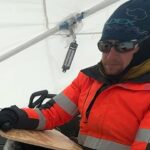 um cientista na Antártida