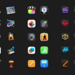 Com o Apple Creator Studio, os ícones do Mac estão piorando? | Ícones originais à esquerda, os atuais no meio, versões ACS à direita