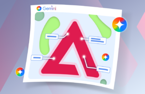 Comecei a integrar o Gemini à minha rotina diária e isso aumentou minha produtividade rapidamente Ícones do Google Docs flutuando ao redor do logotipo da Gemini.