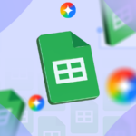 Ícones do Google Docs flutuando ao redor do logotipo da Gemini.