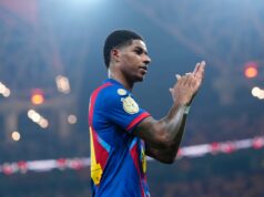 Como Jason Wilcox realmente se sente sobre a ideia de trazer Marcus Rashford de volta ao Man Utd agora O técnico do Manchester United, Ruben Amorim, dando instruções a Marcus Rashford.