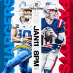 Como assistir Chargers vs Patriots: transmissão ao vivo dos playoffs da NFL, canal de TV