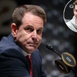 O técnico do Indiana Hoosiers, Curt Cignetti, fala no CFP Media Day.