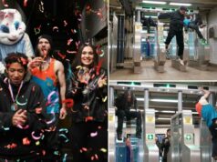 Dançarina de pólo, alpinista e atleta de parkour corre pelas novas catracas ‘insanas’ do metrô de Nova York nas ‘Olimpíadas de Evasão de Tarifas’ Dançarina de pólo, alpinista e atleta de parkour corre pelas novas catracas 'insanas' do metrô de Nova York nas 'Olimpíadas de Evasão de Tarifas'