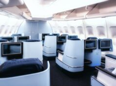 Delta lançará novo nível de ingresso voltado para tipos-chave de passageiro The interior of a business class cabin.