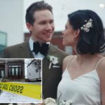 Monique e Spencer Tepe no dia do casamento.