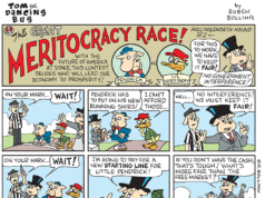 Desenho animado: Tom, o inseto dançarino, apresenta a grande corrida pela meritocracia Desenho animado: Tom, o inseto dançarino, apresenta a grande corrida pela meritocracia