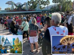 Disneylândia mata privilégio amado pelos fãs, atraindo grande indignação dos convidados Os visitantes do Disney California Adventure fazem fila para entrar no Oogie Boogie Bash, uma festa de Halloween da Disney.