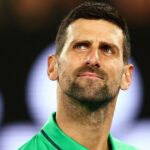 Novak Djokovic em ação.