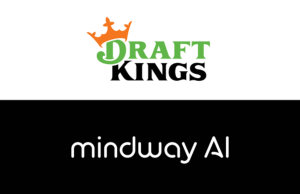 DraftKings faz parceria com Mindway AI para expandir o jogo responsável com ferramentas Gamalyze DraftKings faz parceria com Mindway AI para expandir o jogo responsável com ferramentas Gamalyze. Logotipos DraftKings e Mindway AI exibidos juntos, representando sua parceria para expandir ferramentas de jogo responsável usando o sistema Gamalyze.
