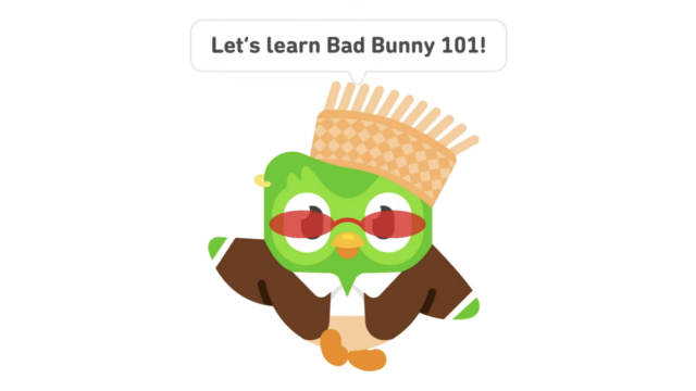 Duolingo lança Bad Bunny 101 antes do show do intervalo Duolingo lança Bad Bunny 101 antes do show do intervalo do Super Bowl LX