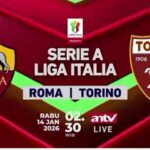 Em andamento! Ao vivo na ANTV: partida de vida ou morte AS Roma x Torino nas oitavas de final da Coppa Itália