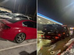 Equipe de corrida de rua de Long Island presa após acrobacias em alta velocidade e encontros imprudentes de carros: Policiais Um caminhão de reboque da polícia com