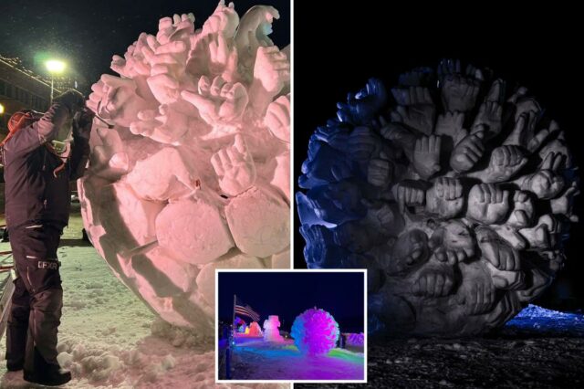 Escultores de neve da equipe dos EUA barrados do campeonato por causa de mensagem fria anti-ICE
