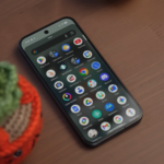 Google Pixel 9 Pro XL contra flores rosa