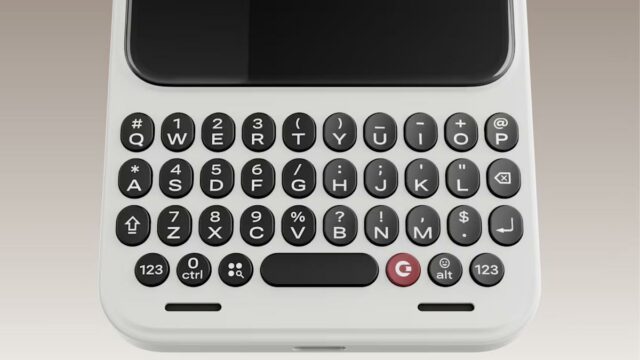 Vista frontal do comunicador de cliques