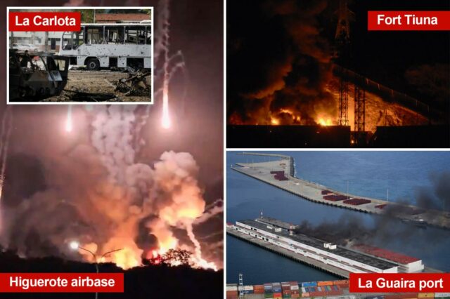 Estes são 4 locais confirmados na Venezuela alvo de ataques Estes são 4 locais confirmados na Venezuela alvo de ataques aéreos dos EUA