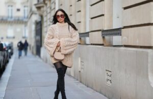 Estilo de inverno luxuoso e silencioso da Channel com estes ricos vestidos de malha estilo