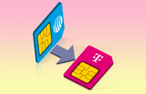 Eu costumava brincar sobre a rede da T-Mobile – agora eu a uso mais do que a AT&T Um smartphone contra um fundo amarelo mostrando o logotipo da T-Mobile na tela