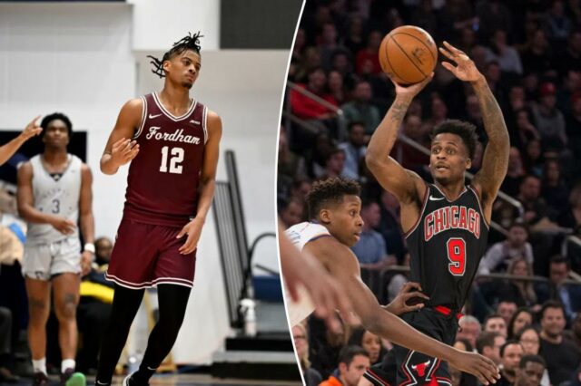 O ex-jogador de basquete do Fordham, Elijah Gray, em 2024.