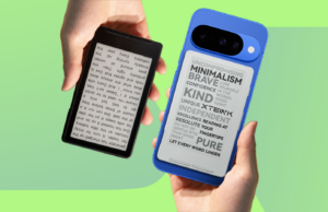 Experimentei este e-reader em miniatura que se conecta ao meu telefone e é surpreendentemente bom leitor eletrônico boox branco no bolso