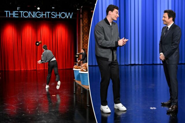 Fernando Mendoza termina com Jimmy Fallon e mostra o braço: O quarterback do Hoosiers, Fernando Mendoza, aparece no