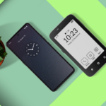 Um telefone idiota, uma câmera instantânea e um tablet e-reader dispostos em um fundo roxo com texto de colagem escrito 'DUMB'.