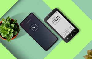 Finalmente vale a pena comprar telefones minimalistas, e tudo graças a essa mudança Um telefone idiota, uma câmera instantânea e um tablet e-reader dispostos em um fundo roxo com texto de colagem escrito 'DUMB'.