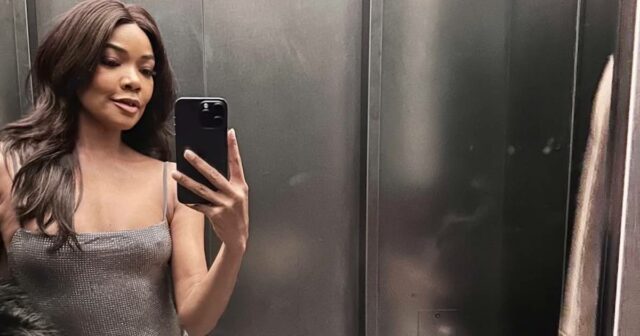 Gabrielle Union fica sem sutiã por baixo de um vestido Gabrielle Union fica com pernas compridas em um vestido totalmente transparente com Dwyane Wade