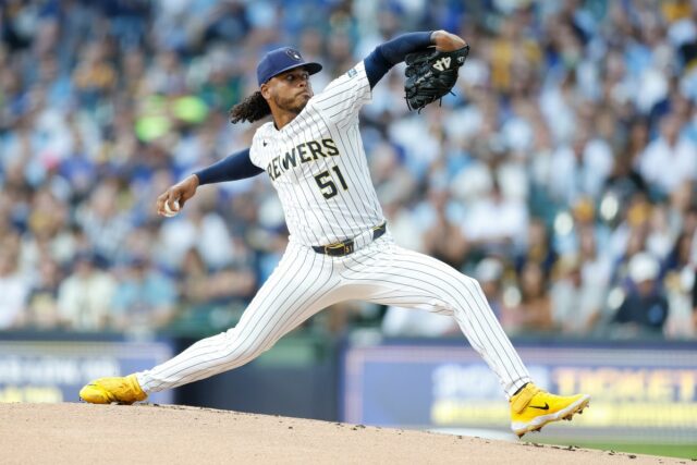 Milwaukee Brewers pitcher Freddy Peralta