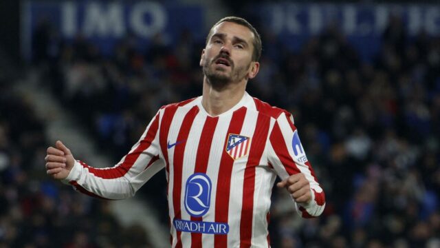 Griezmann, do Atlético, deve estar ausente devido a lesão na coxa
