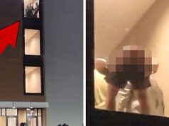 Homem mostra manifestantes anti-ICE da janela do hotel, em vídeo 012726_ice_agent_moon_kal