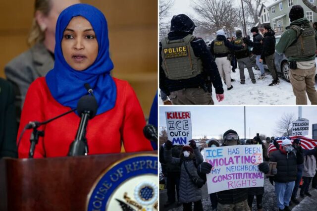 Ilhan Omar compara os ataques do ICE dos 'malditos Estados dos EUA' à sua Somália natal
