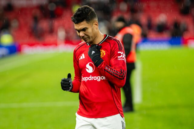 Casemiro em treino do Manchester United