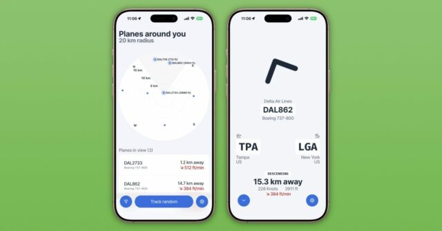 Indie App Spotlight: 'Zephy' facilita a localização de aviões, com uma interface estilo AirTag
