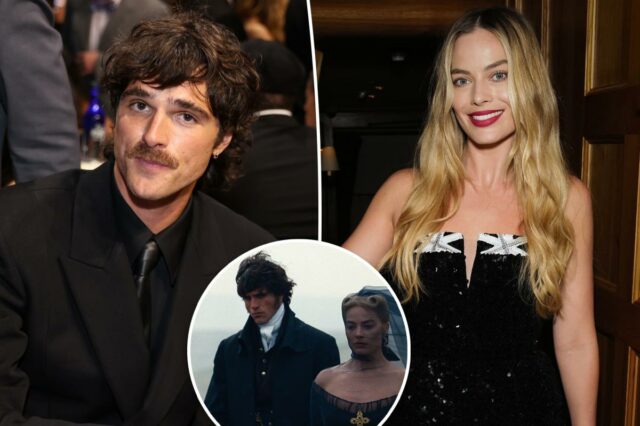Jacob Elordi provoca química 'real' no set com a co-estrela de 'O Morro dos Ventos Uivantes', Margot Robbie: 'Experiência bastante profunda'
