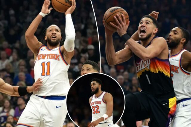 Jalen Brunson fica sem tempo quando os Knicks em dificuldades caem em uma derrota feia para o Suns
