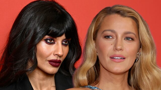 Jameela Jamil marca Blake Lively como 'bombardeiro suicida' e 'vilão' jameela jamil blake animado principal getty