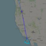 Sites de rastreamento de voo detectaram a aeronave conduzindo operações de vigilância e reconhecimento a quilômetros da costa de Tijuana