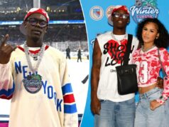 Jazz Chisholm Jr. apoia Rangers no Winter Classic no antigo reduto de Miami Jazz Chisolm Jr. fica ao lado do vidro durante o jogo 2026 Discover NHL Winter Classic.