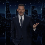 Jimmy Kimmel apresenta seu show.