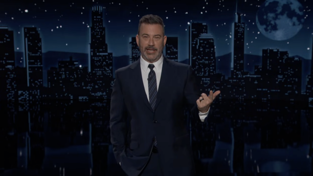 Jimmy Kimmel apresenta seu show.