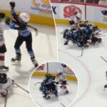 Jogadores de hóquei juvenil entram em briga violenta durante jogo no rinque da AHL